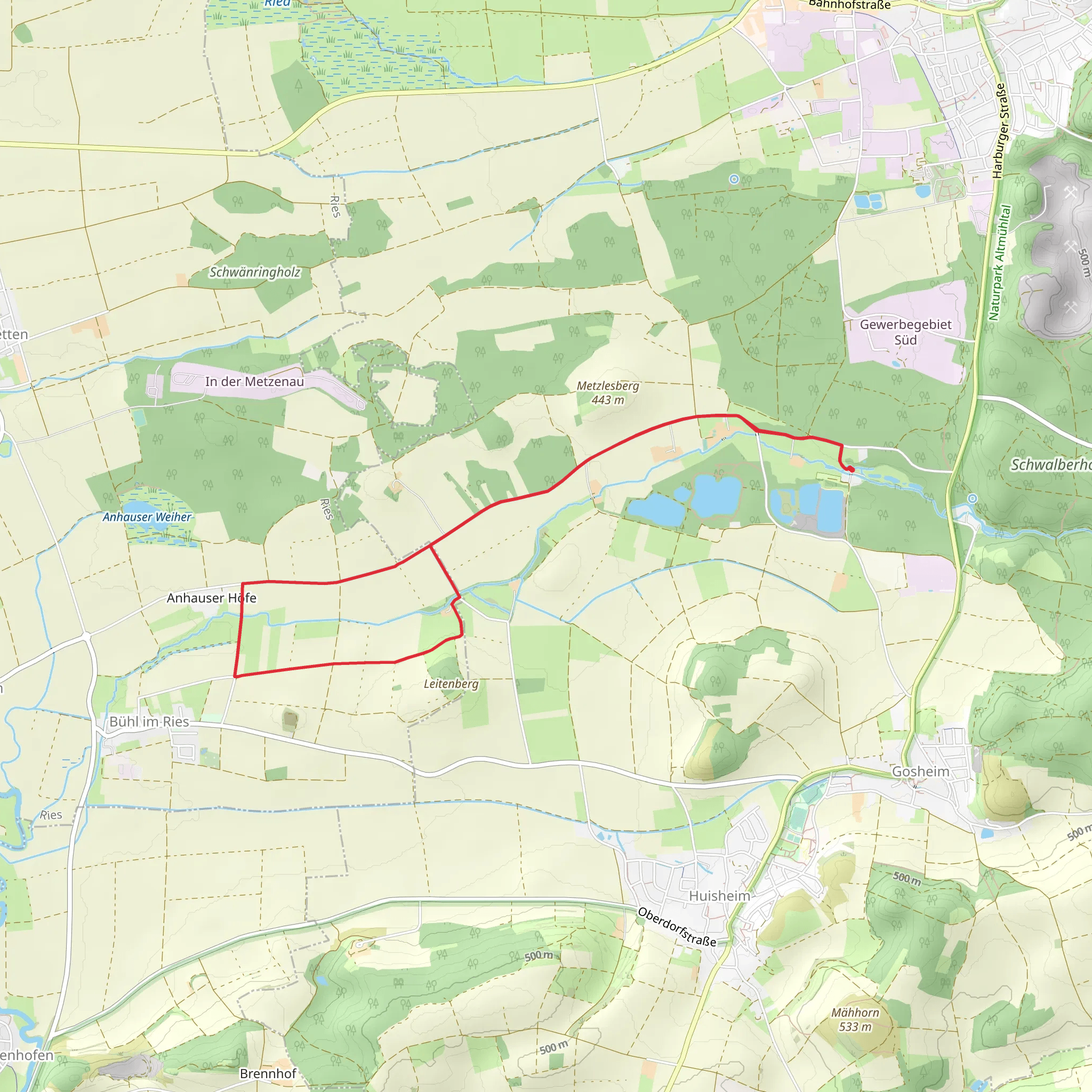 Rundwanderweg Monheim 19 mobile static map