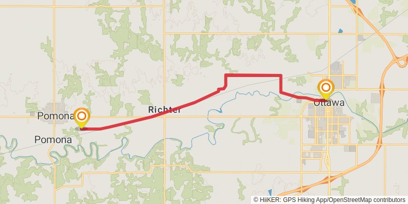 American Discovery Trail - Kansas stage 7 Map