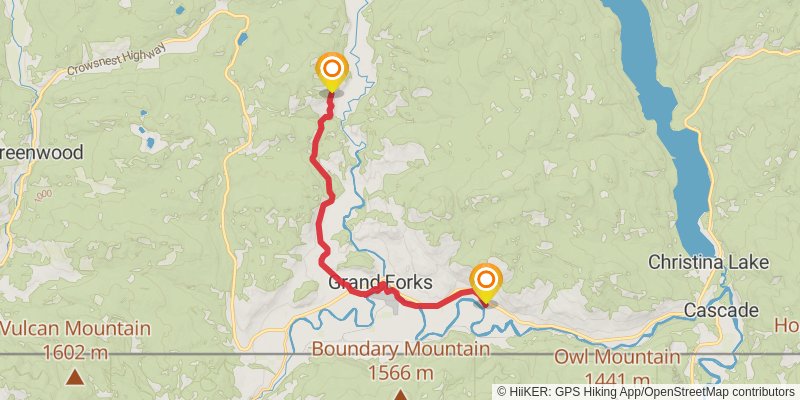 Kettle Valley Rail Trail stage 6 Map