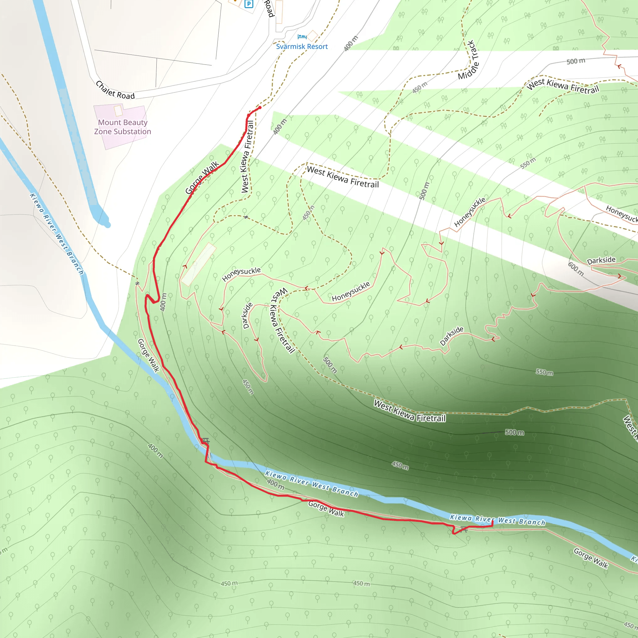 Mount Beauty Gorge Walk mobile static map