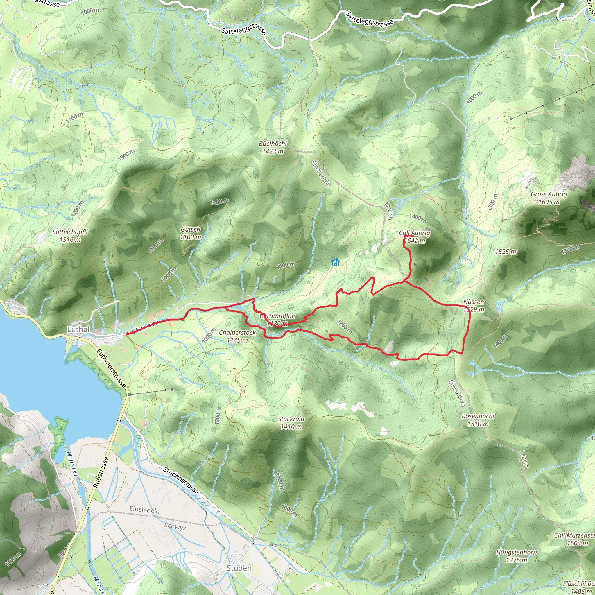Rundwanderung Euthal - Wildegg - Chli Aubrig mobile static map