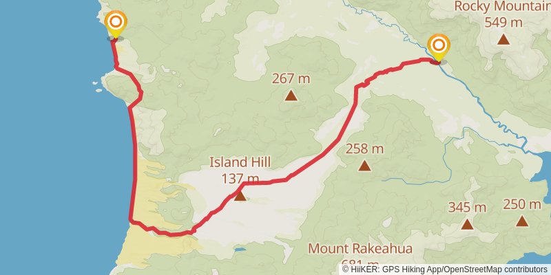 North West Circuit Stewart Island - Rakiura stage 6 Map