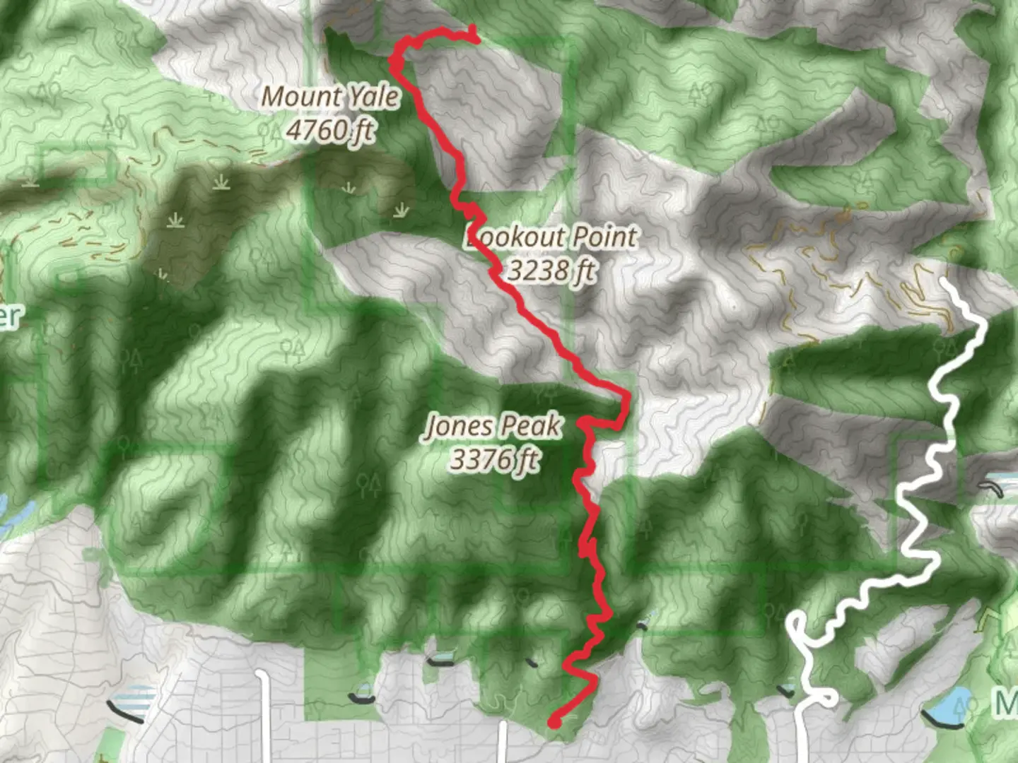 An image depicting the trail Lookout Point via Mount Wilson Trail and its surrounding area.