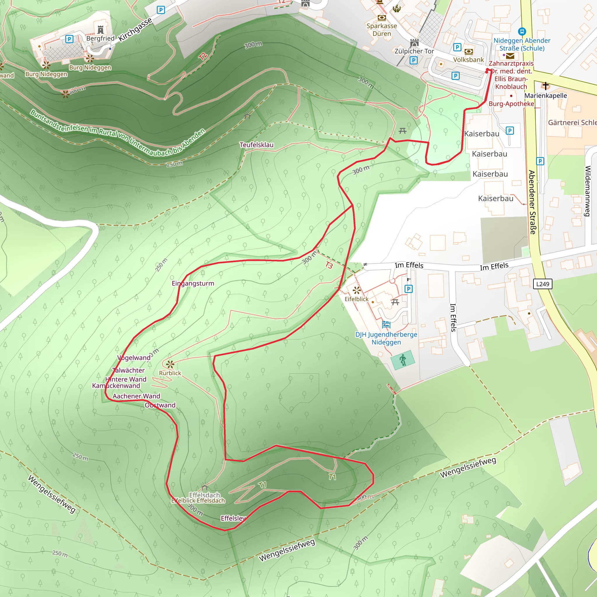 Felsenweg and Hasenacker Loop mobile static map