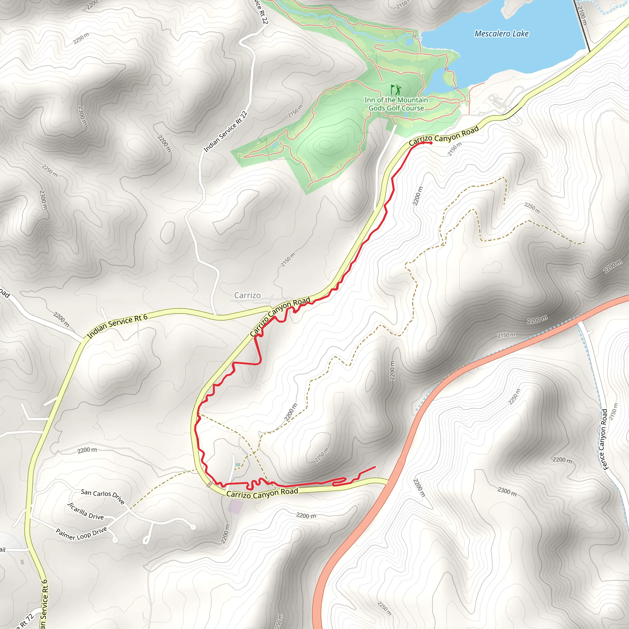 Carrizo Trail mobile static map