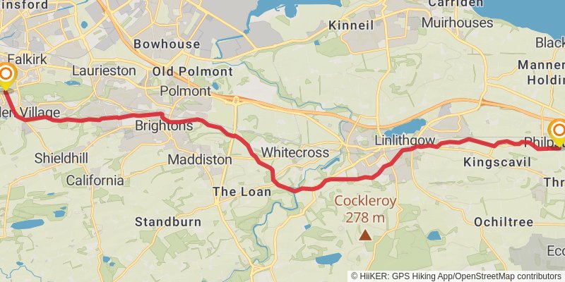 Central Scottish Way stage 3 Map