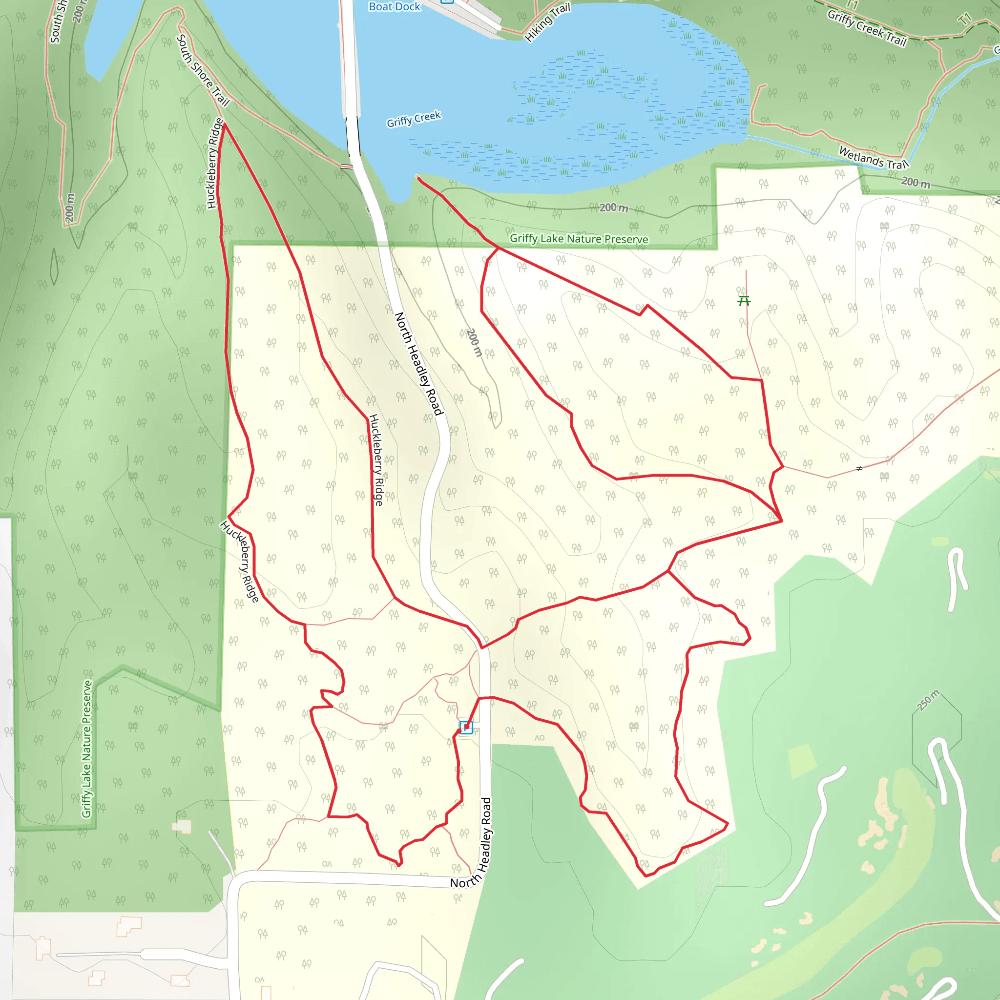 Griffy Reservoir - Trail 2 and 3 Loop mobile static map