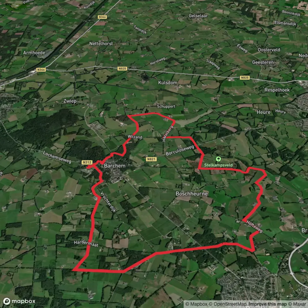 An image depicting the trail Lochem Loop and its surrounding area.