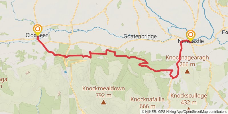 Sandymount to Portmagee stage 17 Map
