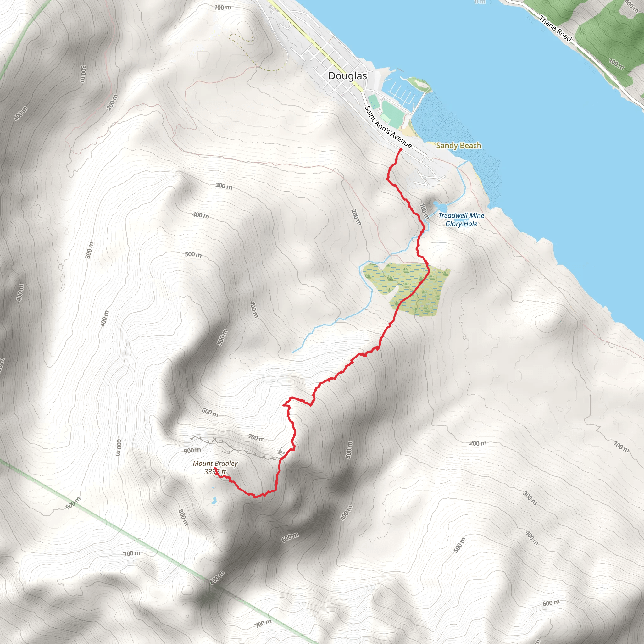 Mount Bradley via Mount Jumbo Trail mobile static map