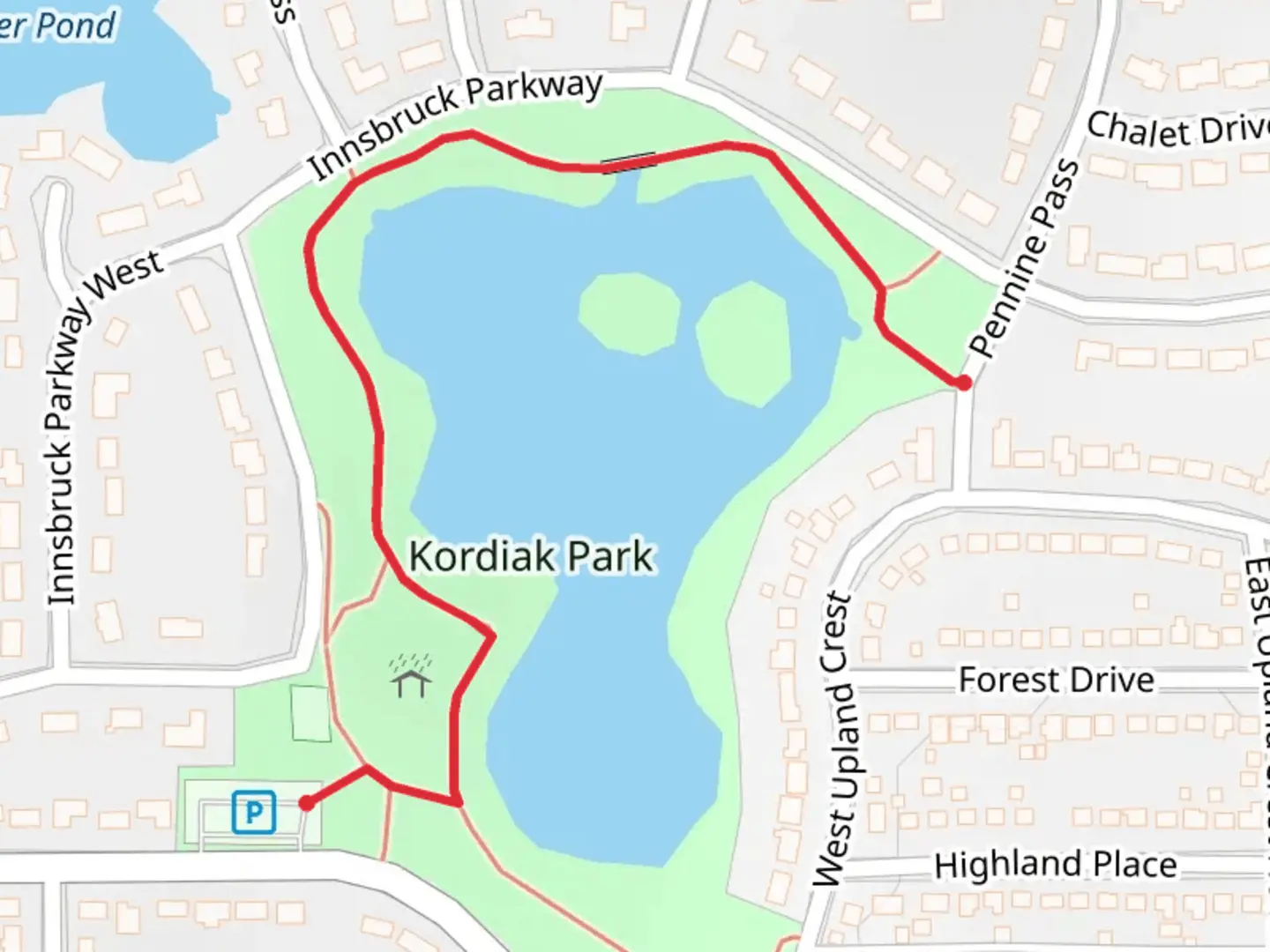 An image depicting the trail Highland lake Loop and its surrounding area.