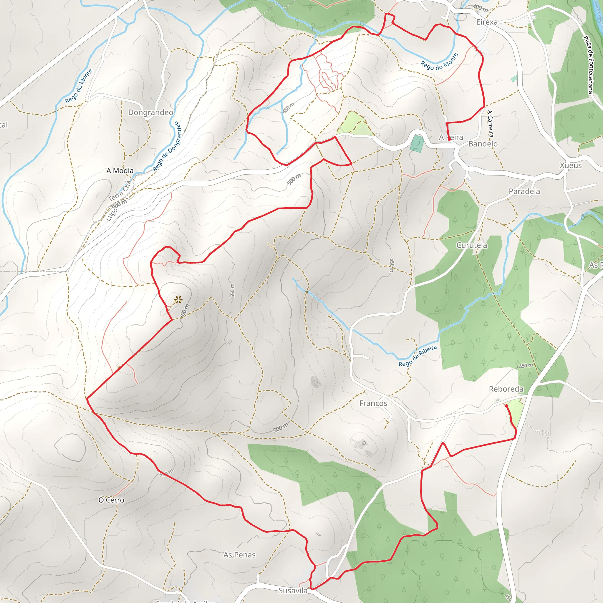 Ruta Miradoiro da Terra Cha PR G 155 mobile static map