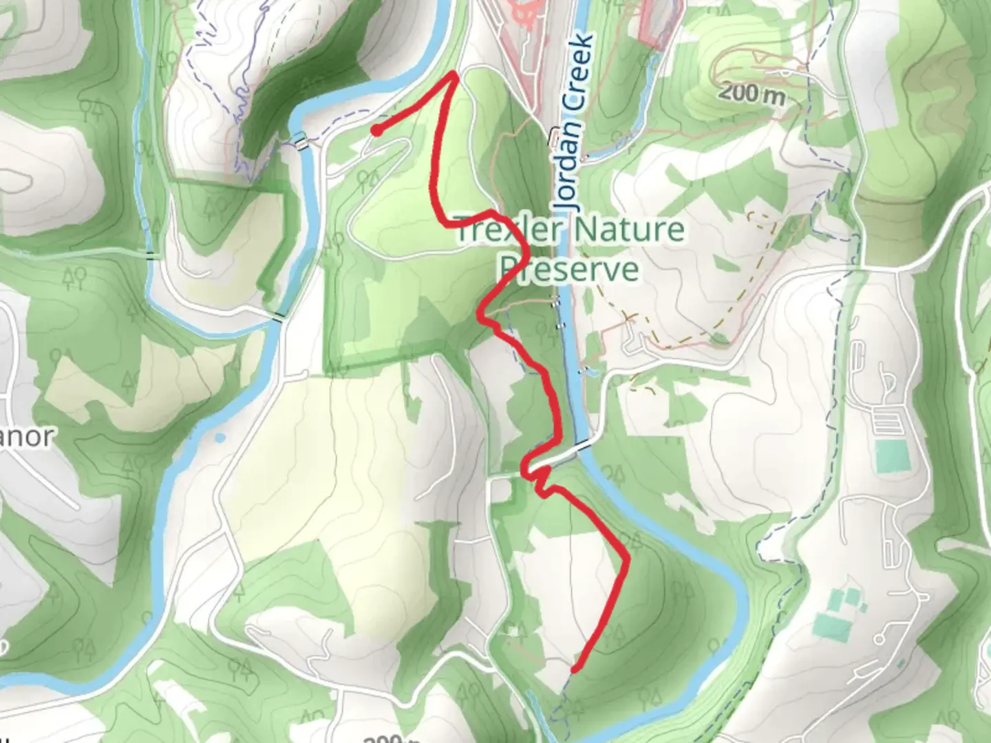 An image depicting the trail Trexler Border Trail and its surrounding area.