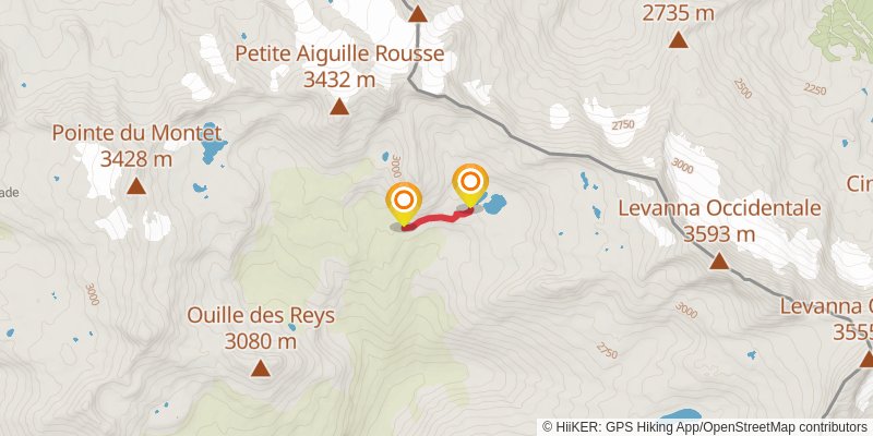 Tour de Haute Maurienne Vanoise spur 2 Map