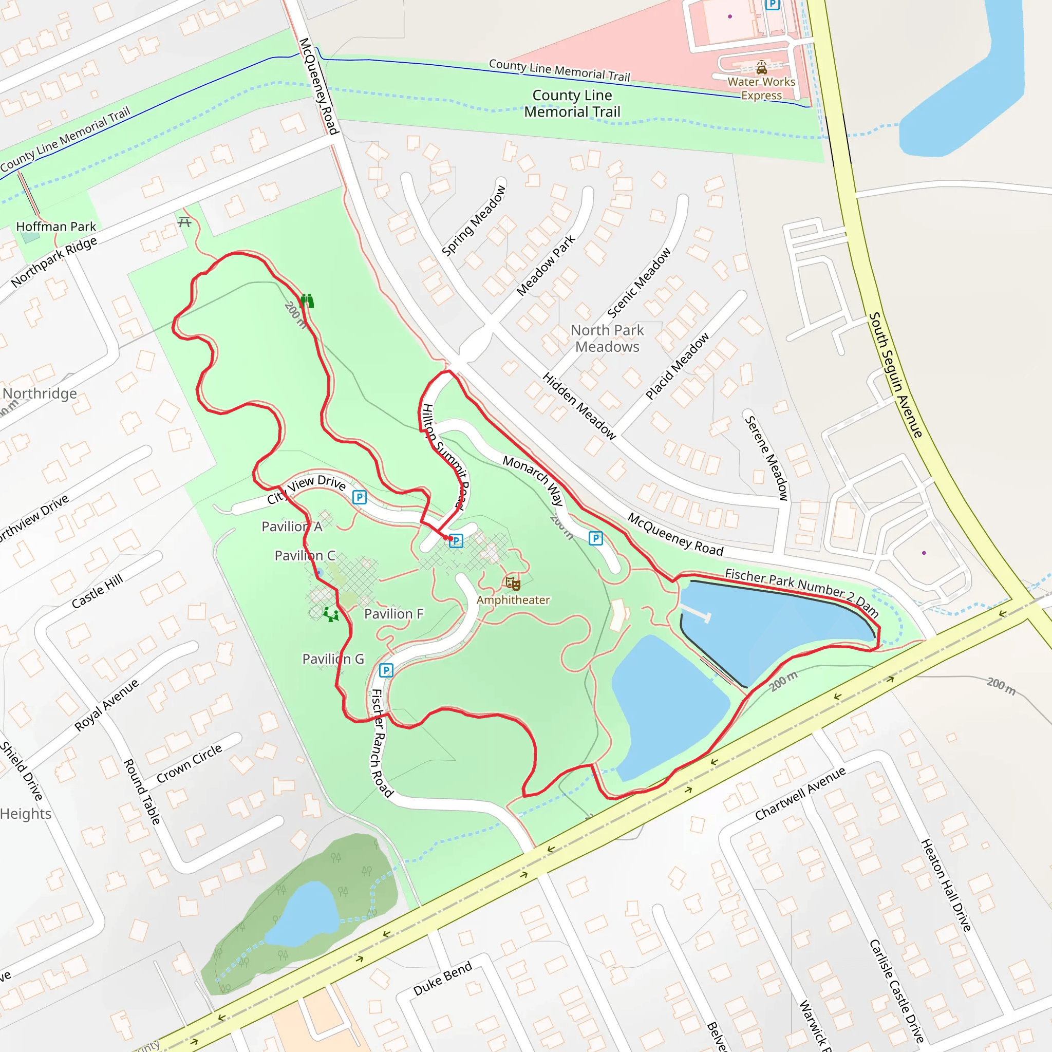 Fischer Park Loop mobile static map