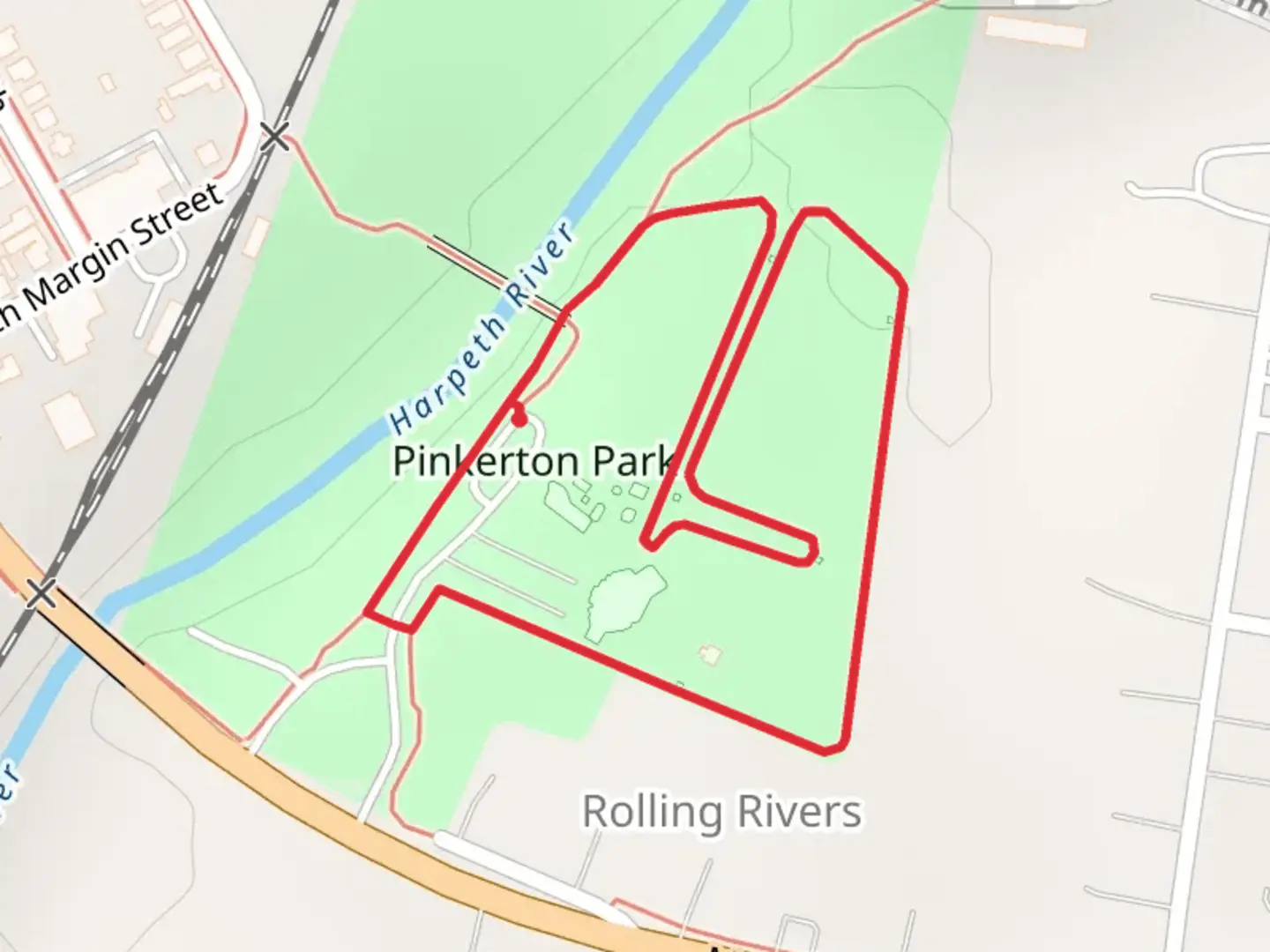 An image depicting the trail Pinkerton Park Loop and its surrounding area.