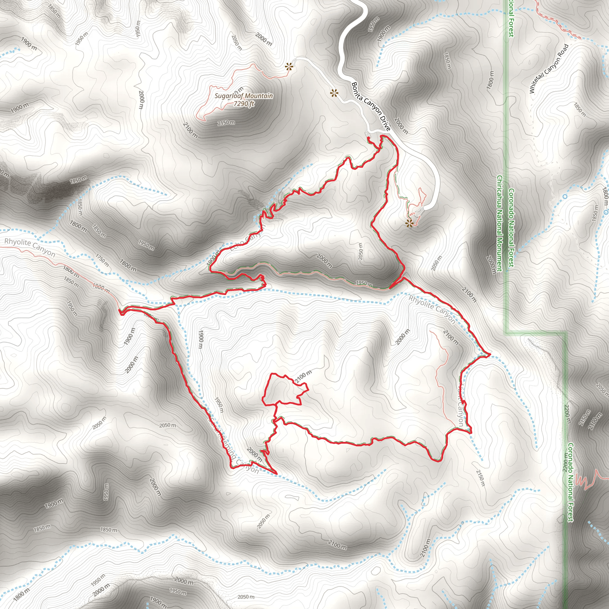 Echo Canyon Loop mobile static map