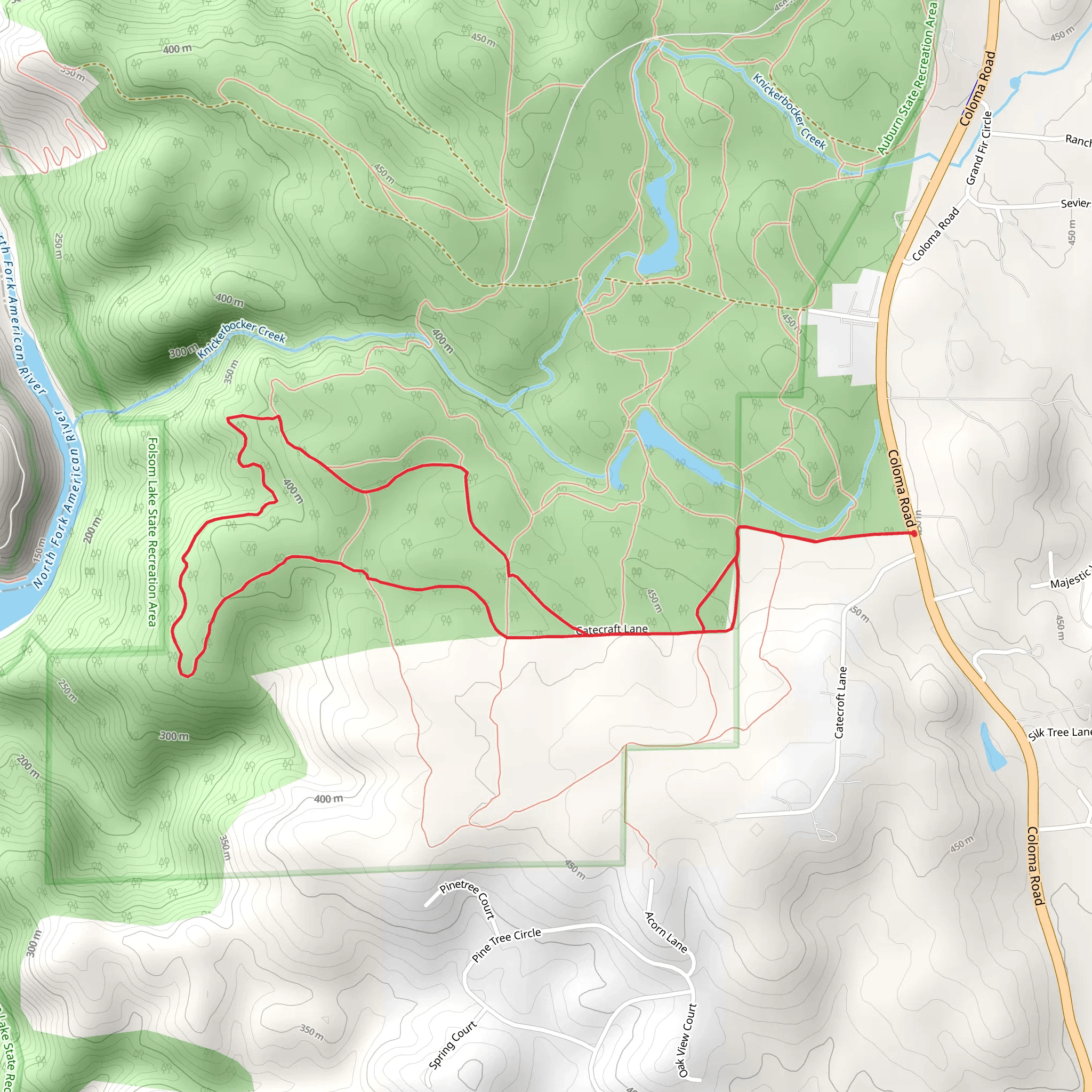 Rim Trail and Olmstead Loop Trail mobile static map