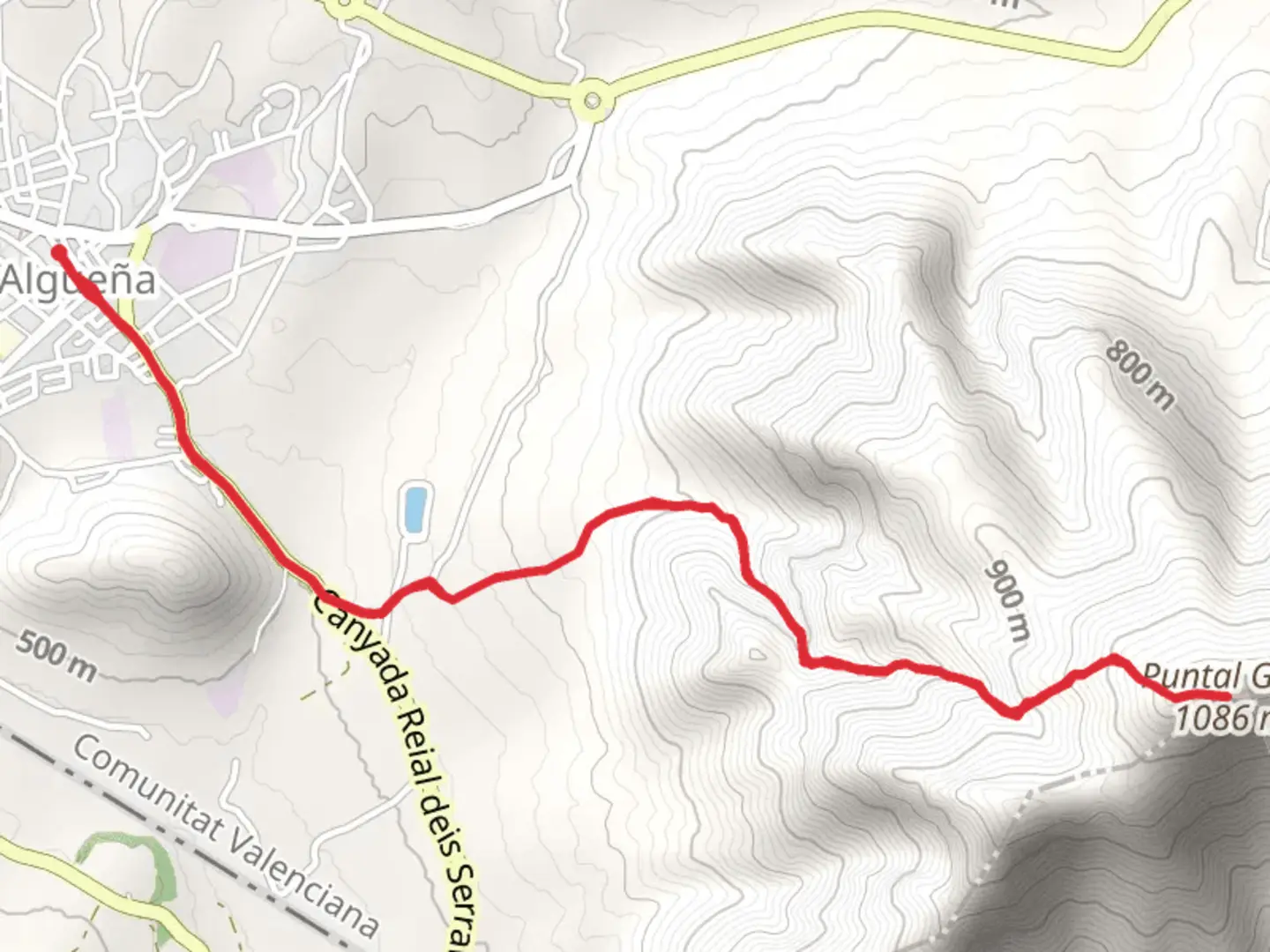 An image depicting the trail Route to Algayat PR CV 339 and its surrounding area.