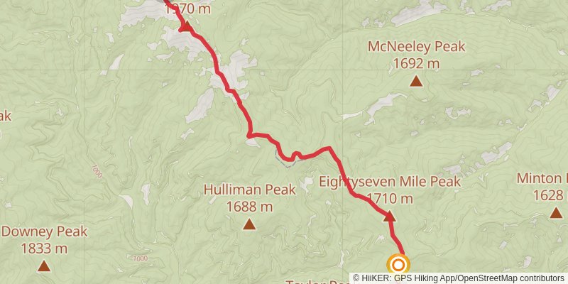 Ultra Pedestrian North Loop stage 10 Map