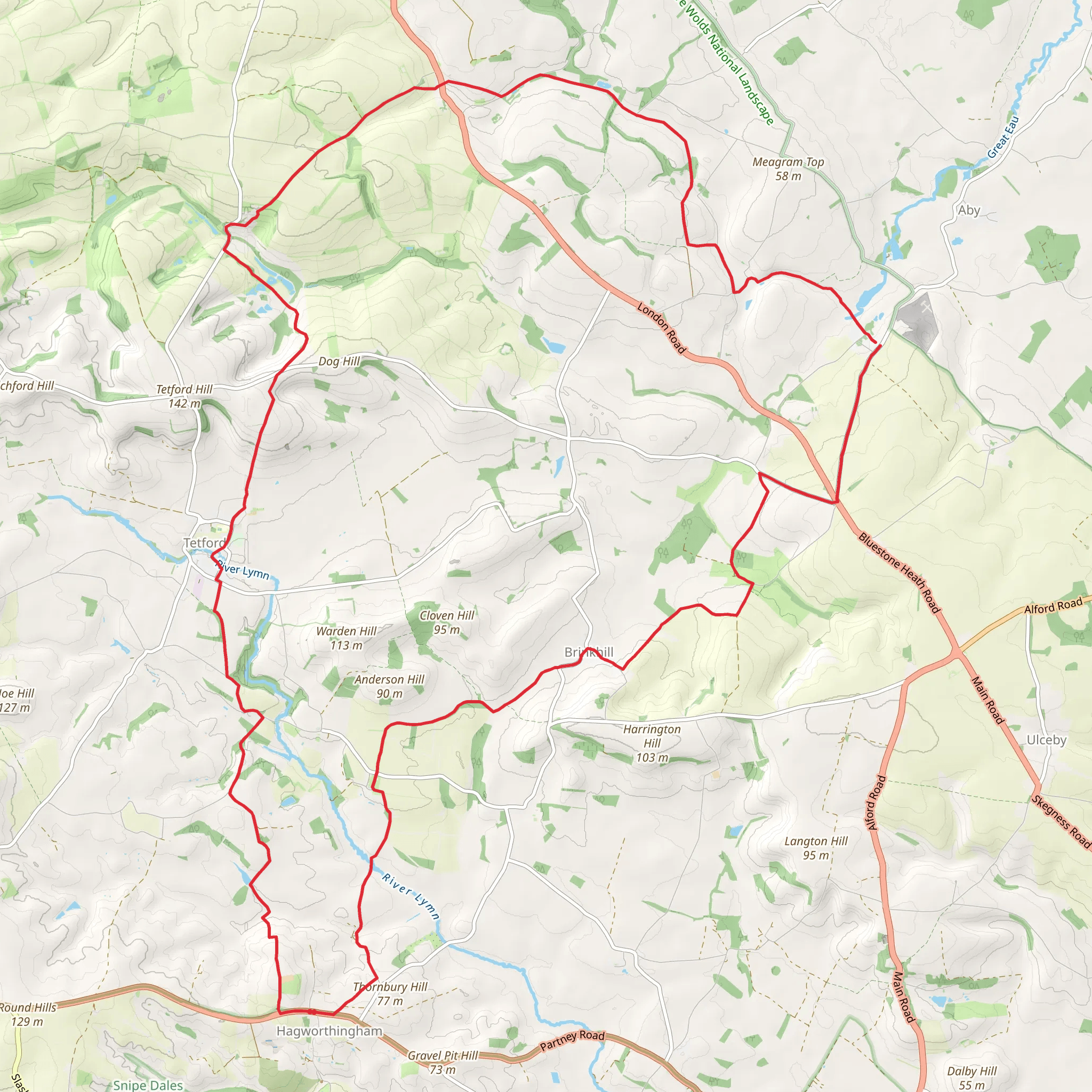 20 Miles Loop in Lincolnshire mobile static map