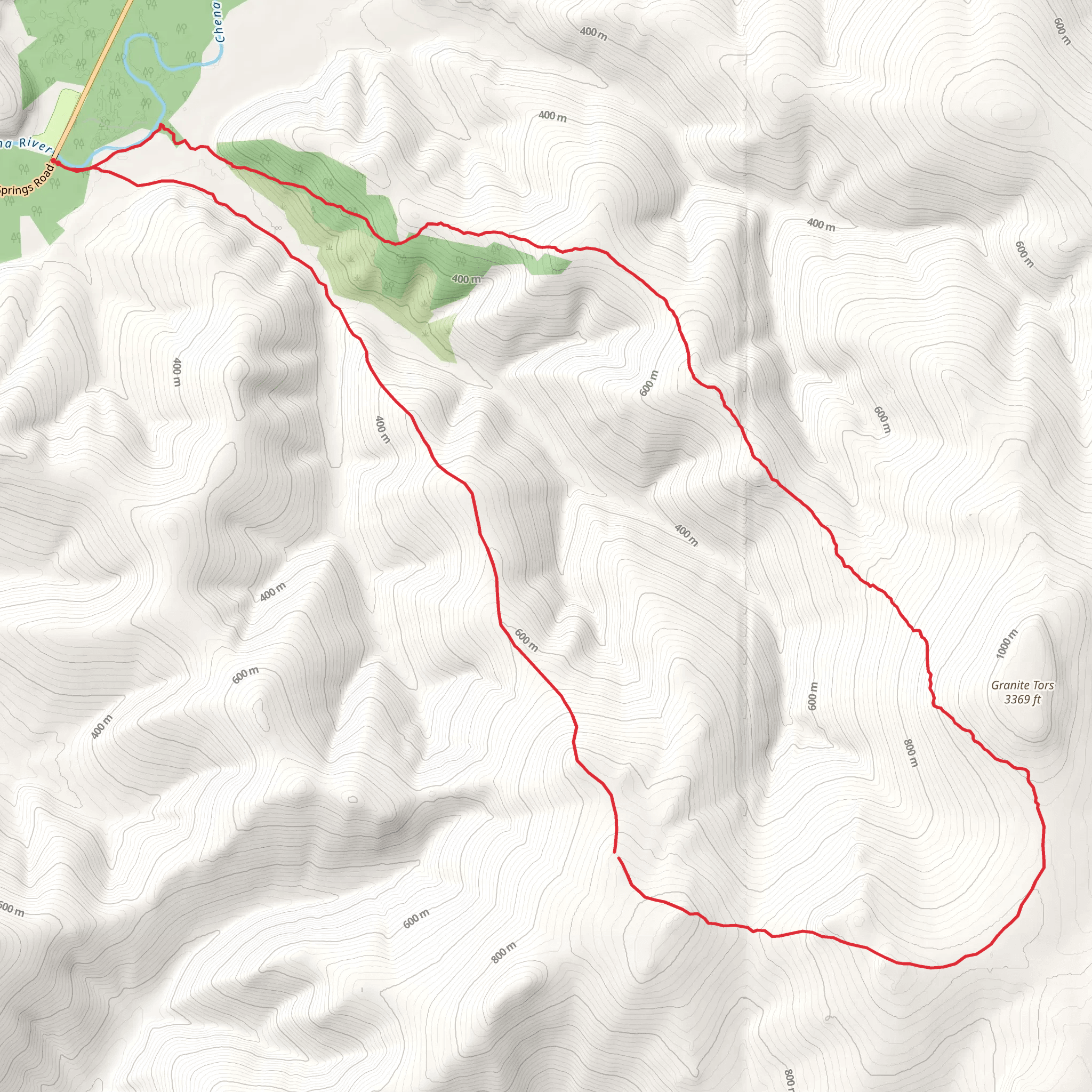 Granite Tors Trail mobile static map