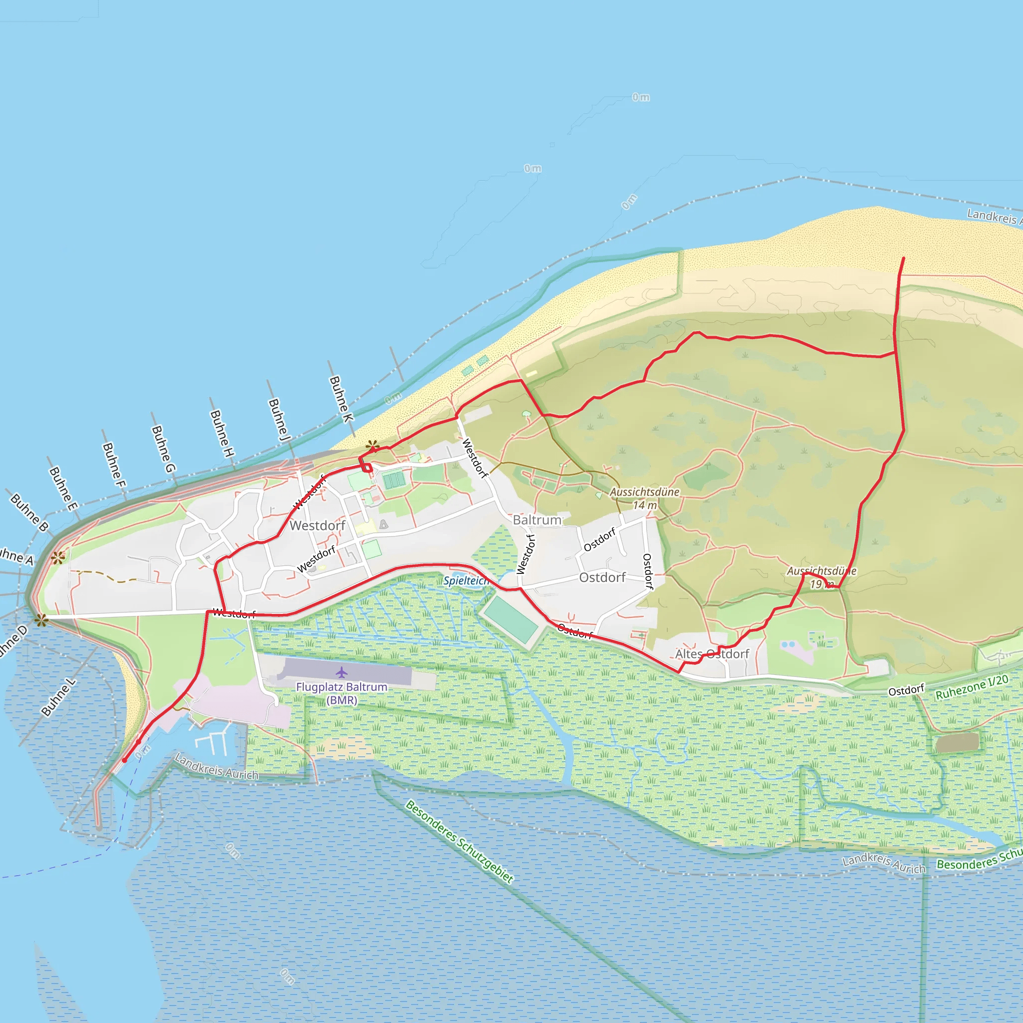 Baltrum Loop mobile static map