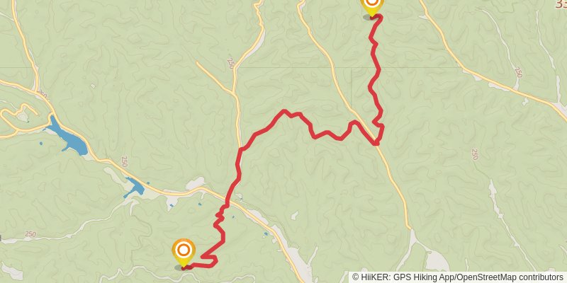 Shawnee Backpack Trail stage 2 Map