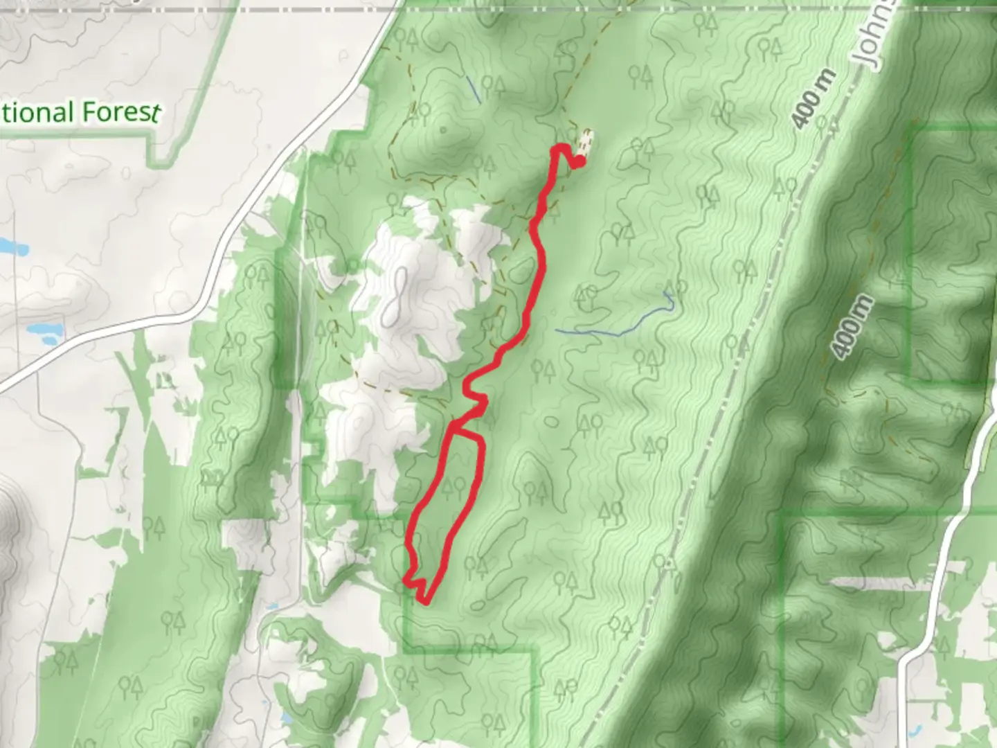 An image depicting the trail East Armuchee and Loblolly Loop and its surrounding area.