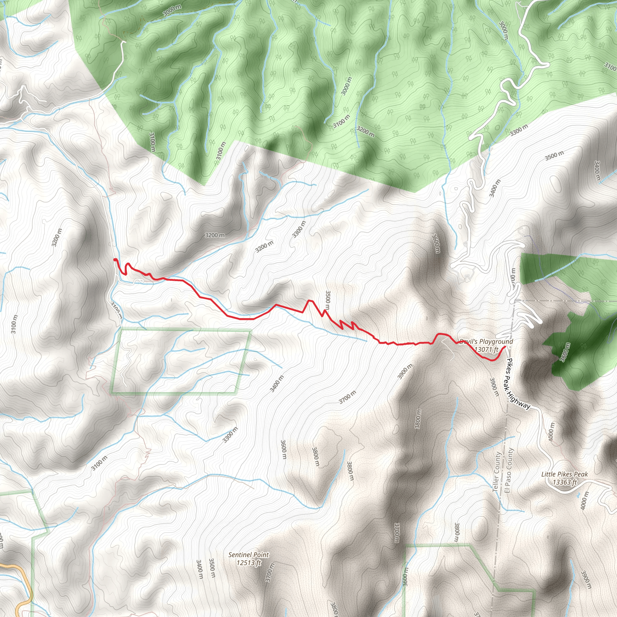Crags to Devils Playground mobile static map