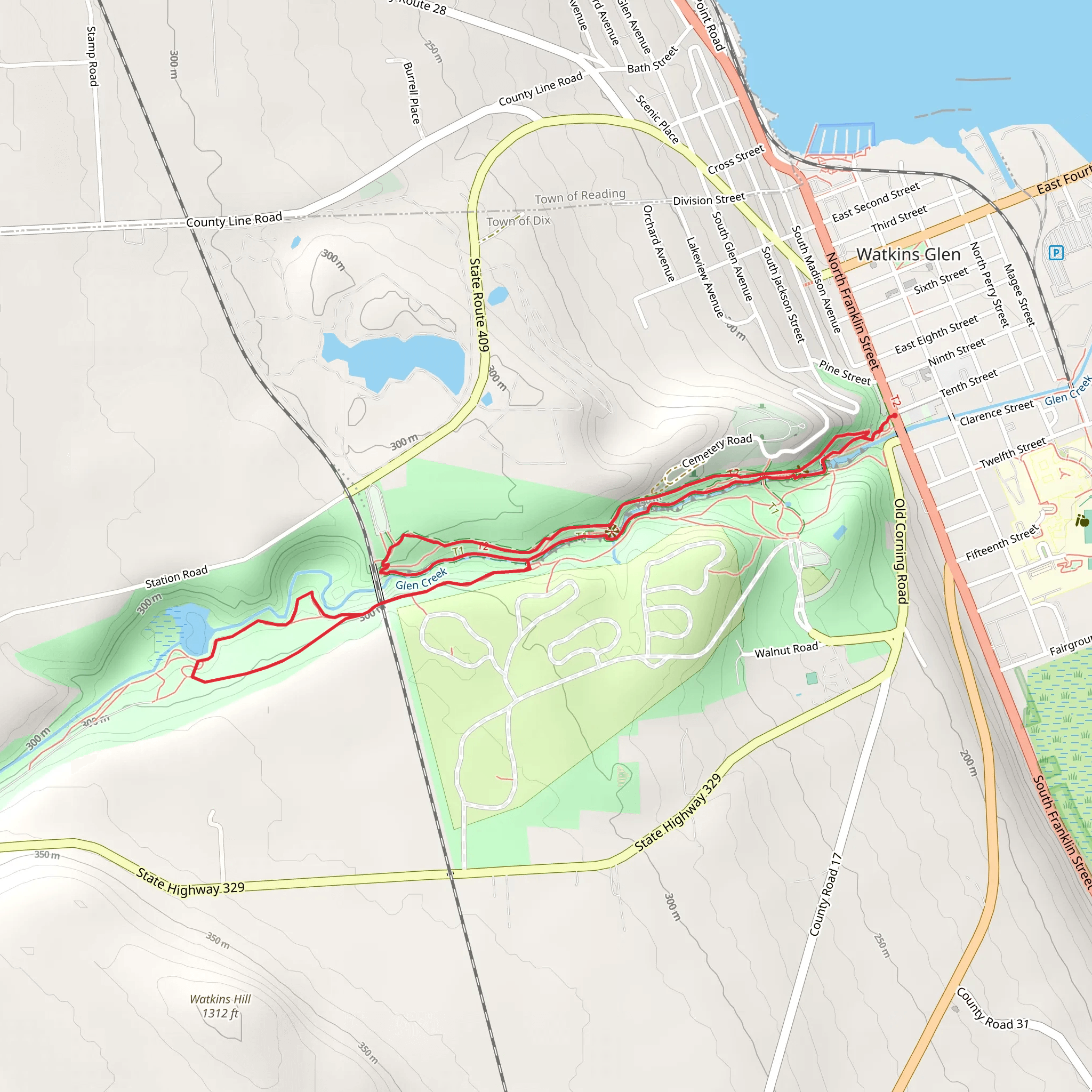 Glen Creek and Gorge Loop Trail mobile static map
