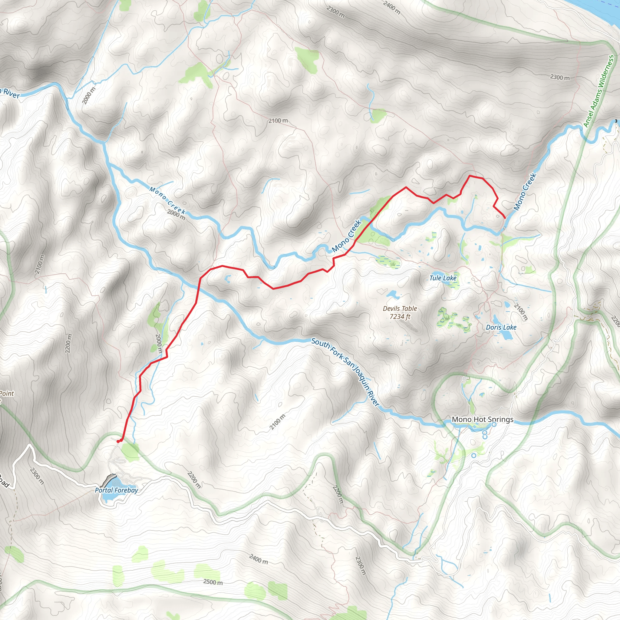 Mono Crossing Trail mobile static map