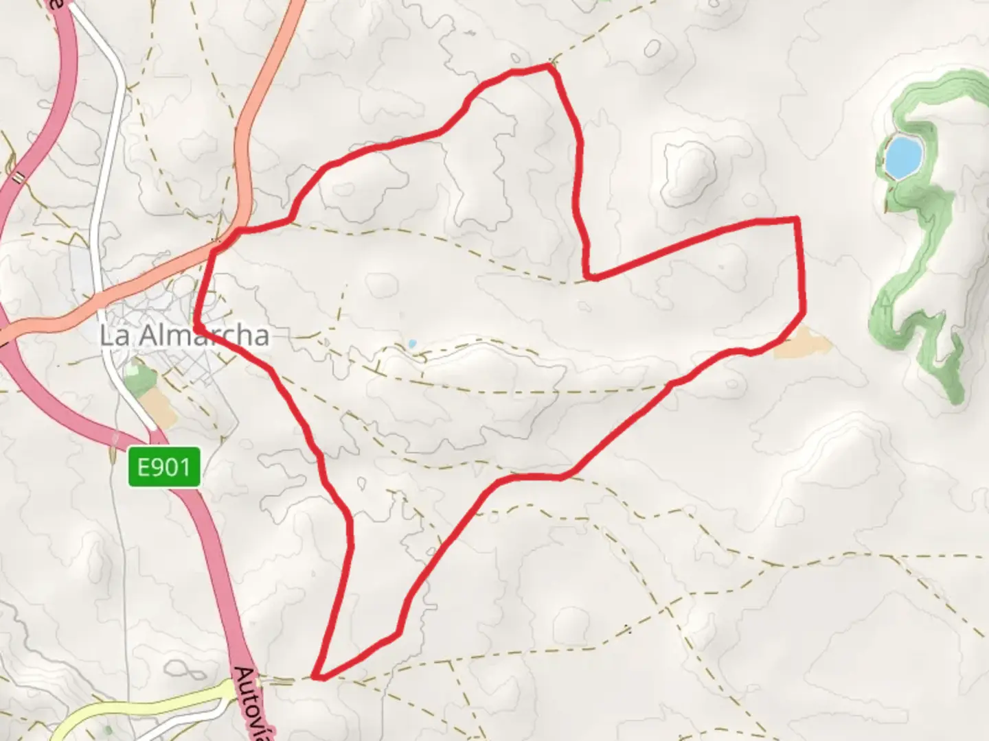 An image depicting the trail Path of the Airón Well PR CU 122 and its surrounding area.