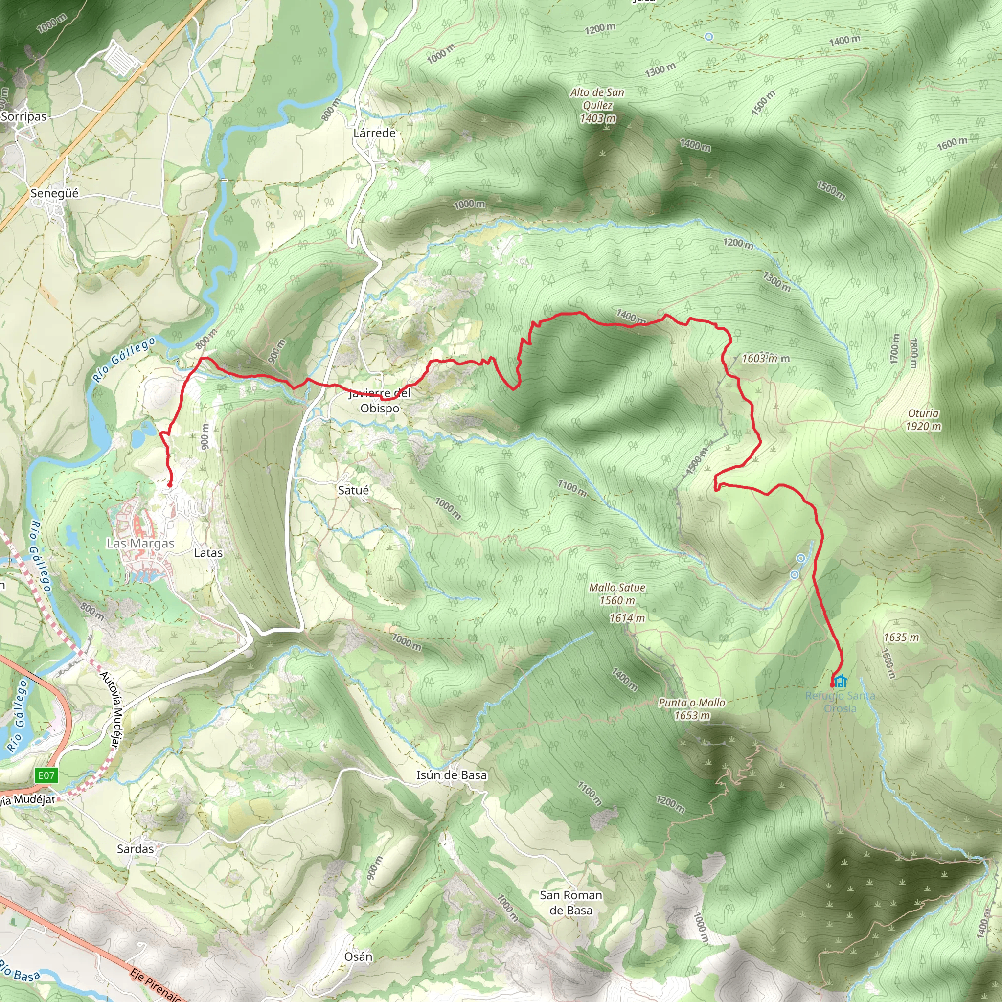 GR® 16 - Santa Orosia PR HU 162 mobile static map