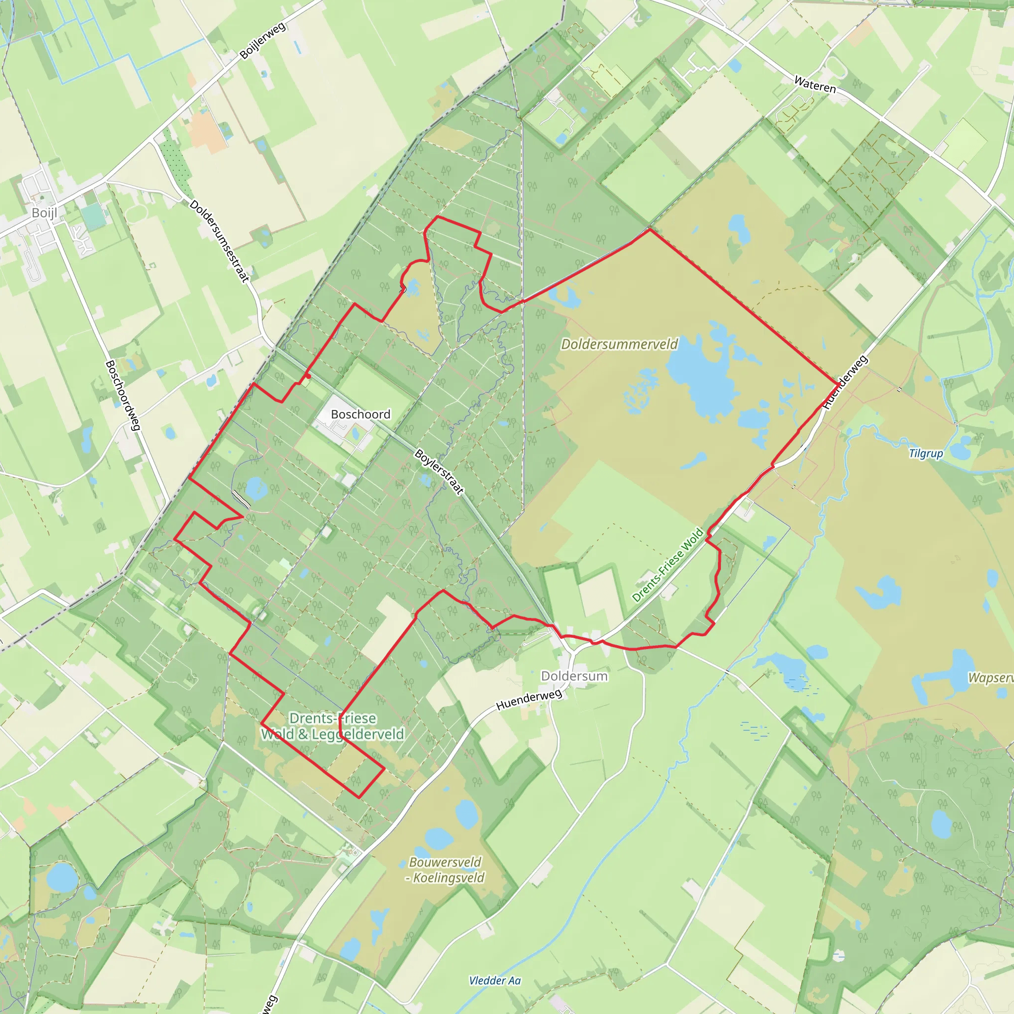 Doldersummer and Vrouwenveld Loop mobile static map