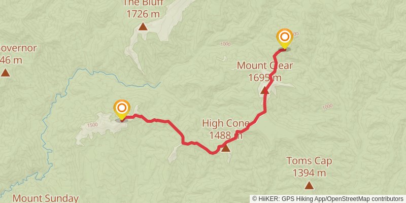 Australian Alps Walking Track stage 10 Map