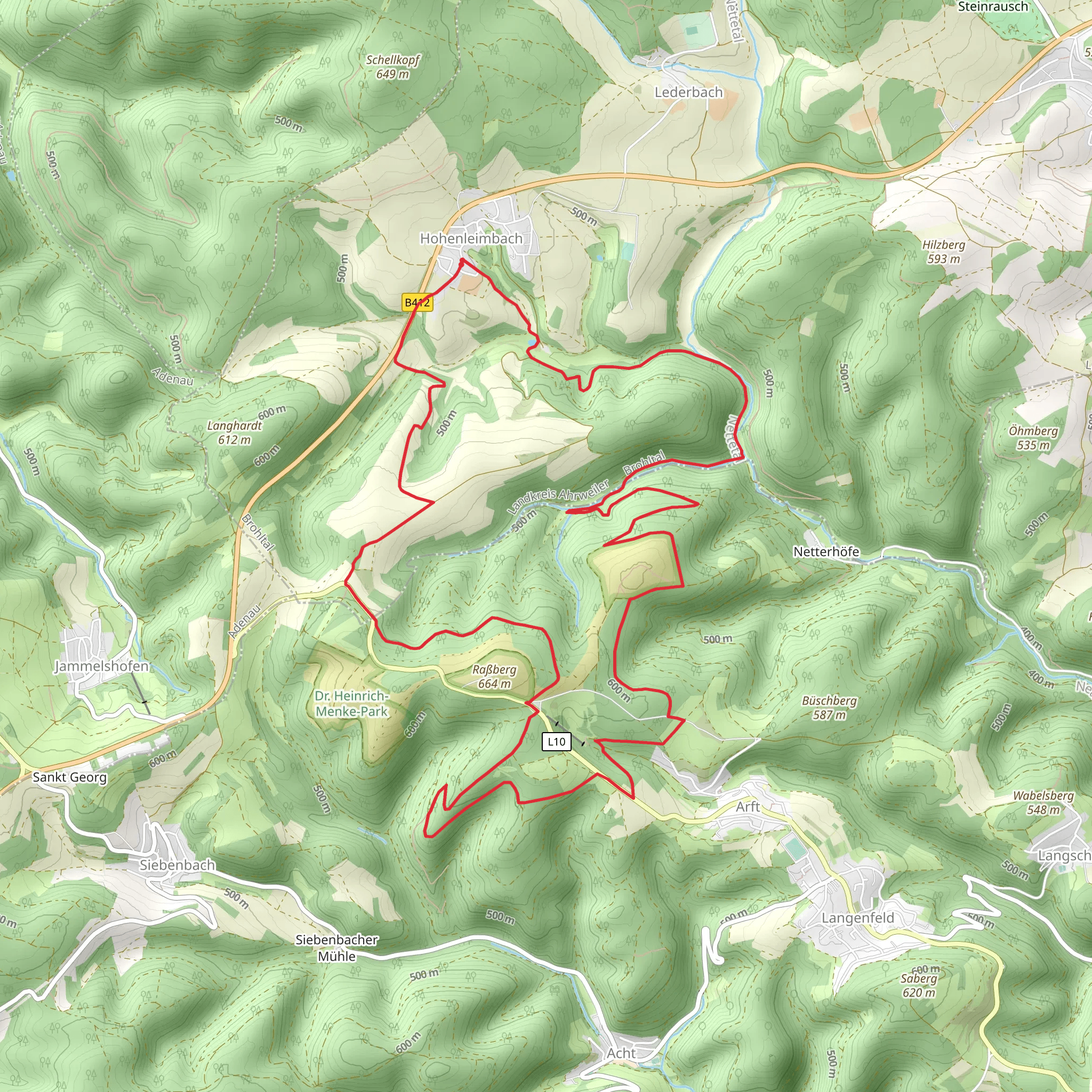 Wacholderheiden Rabberg und Heidbuchel Loop mobile static map