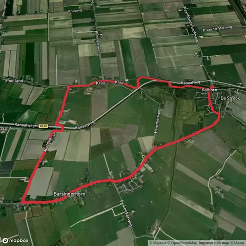 Bovenkolk and Westergraftvaart of Mient via Kreil and Heeren Weg