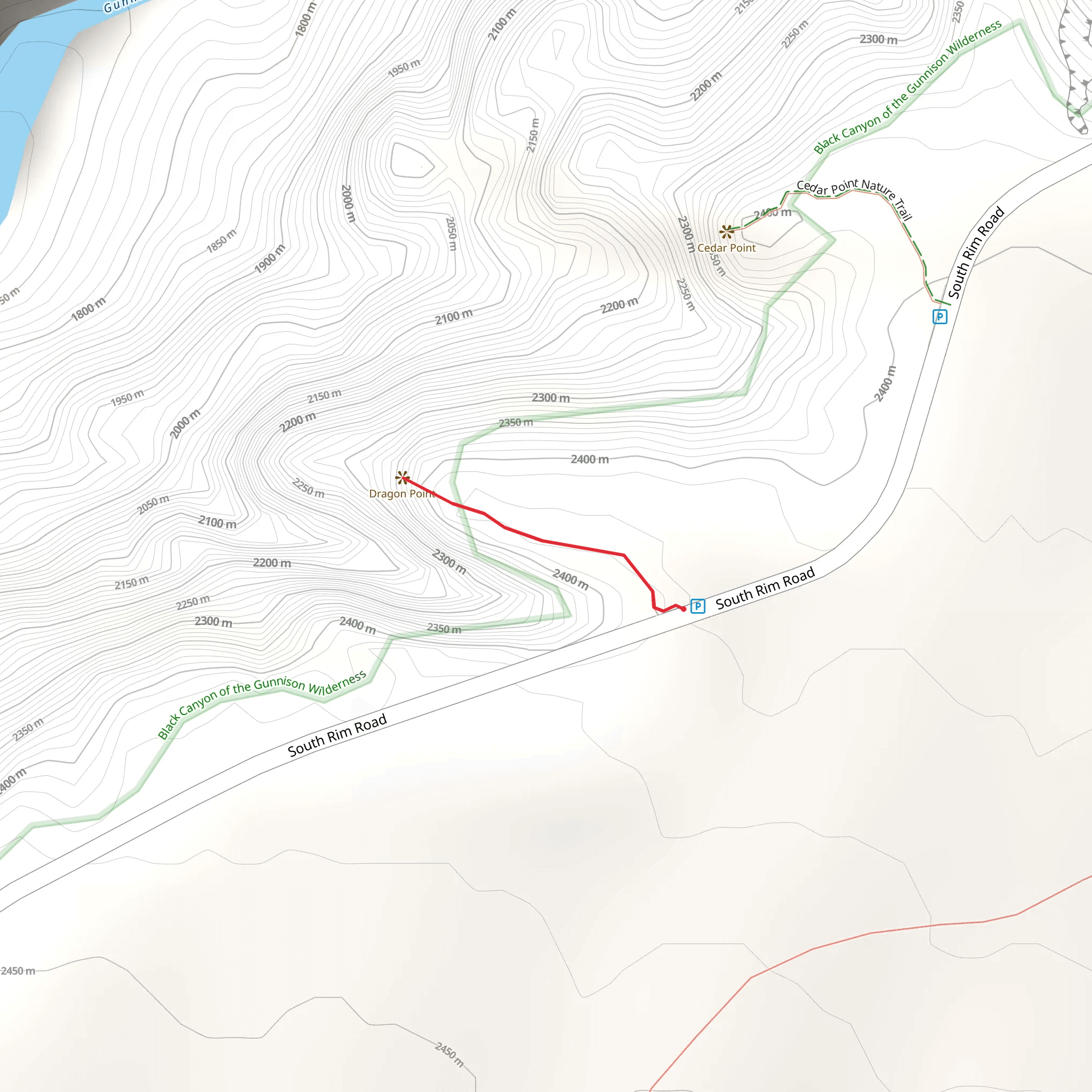 Dragon Point Trail mobile static map
