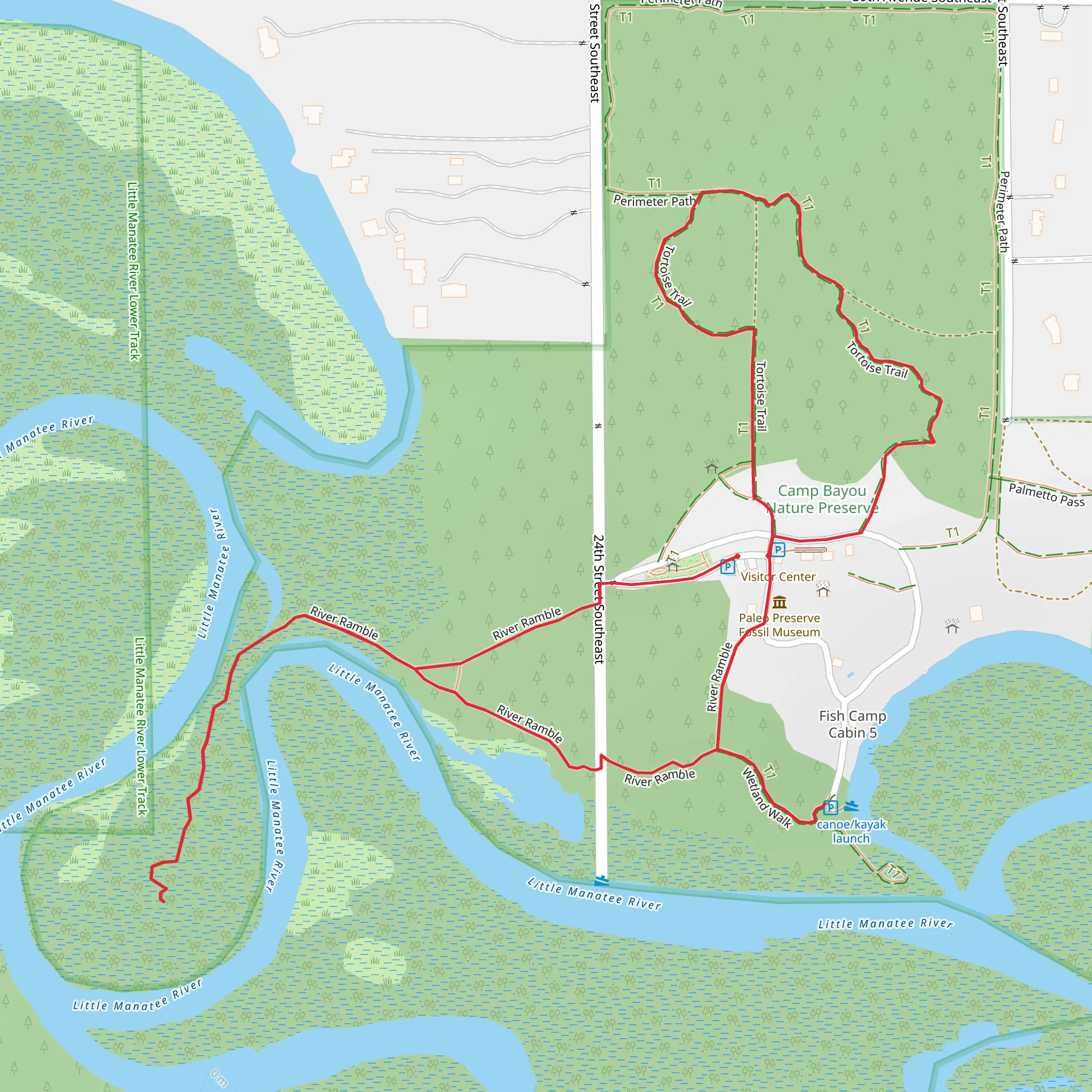 Tortoise Trail and River Ramble Loop mobile static map
