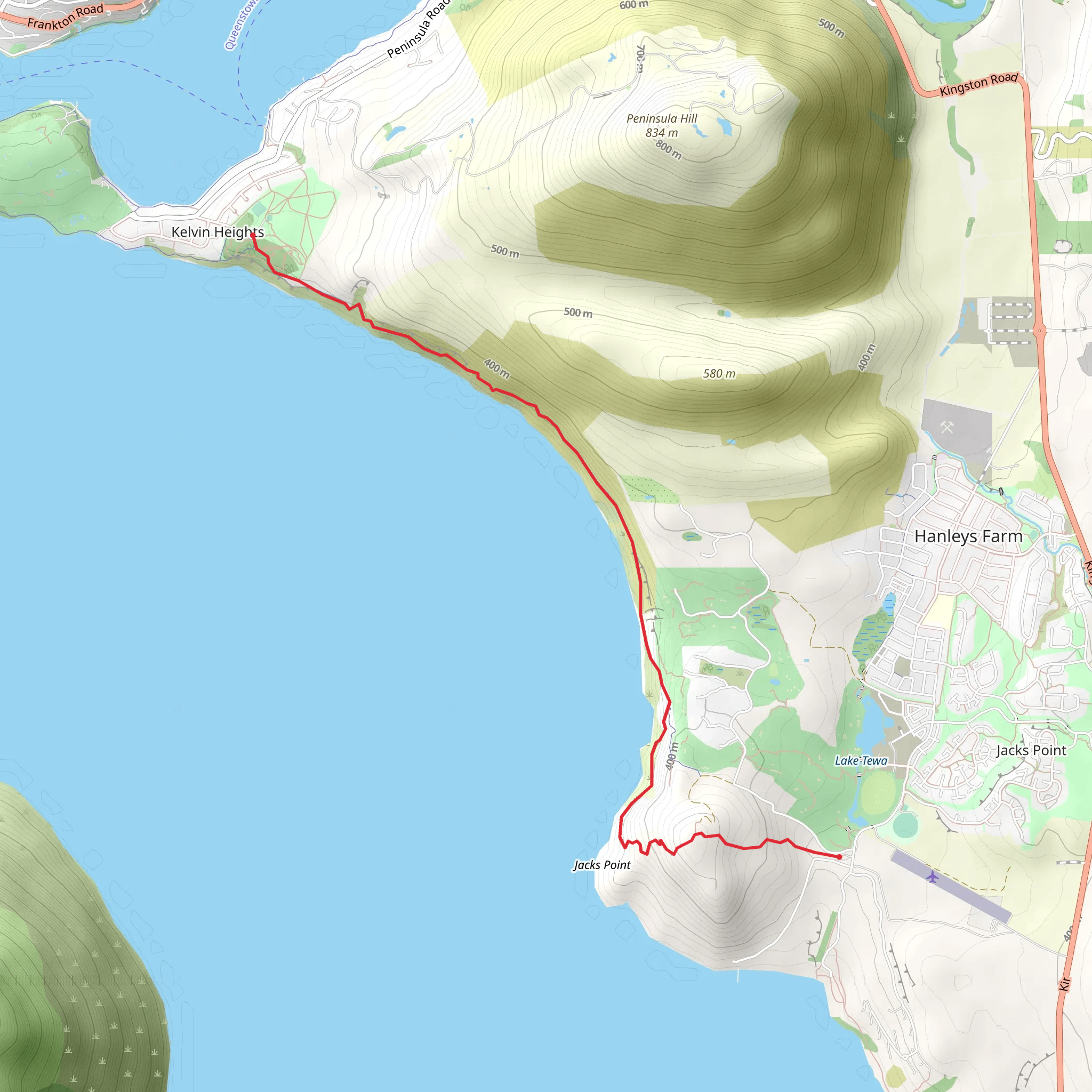 Jack's Point Track mobile static map