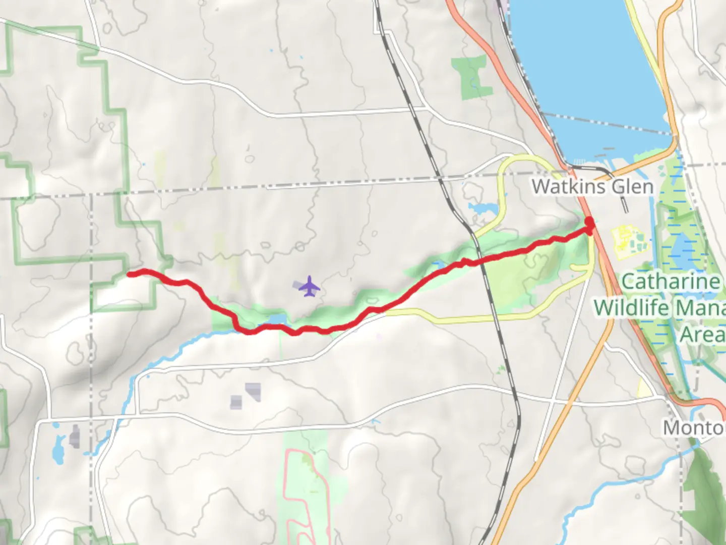 An image depicting the trail Glen Creek via Finger Lakes - North Country Trail and its surrounding area.