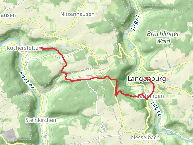 Langenburg to Schloss Stetten via Querlinie Langenburg