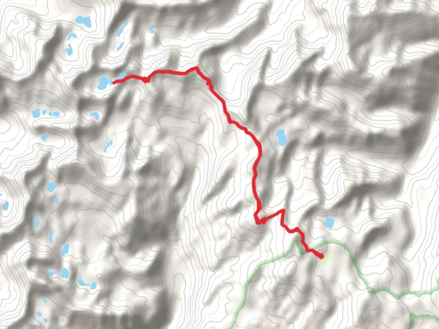 An image depicting the trail Harbor Lake and Wilson Lake via Bighorn Crags Trail and its surrounding area.