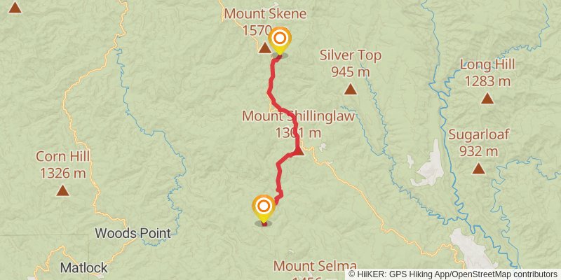 Australian Alps Walking Track stage 7 Map