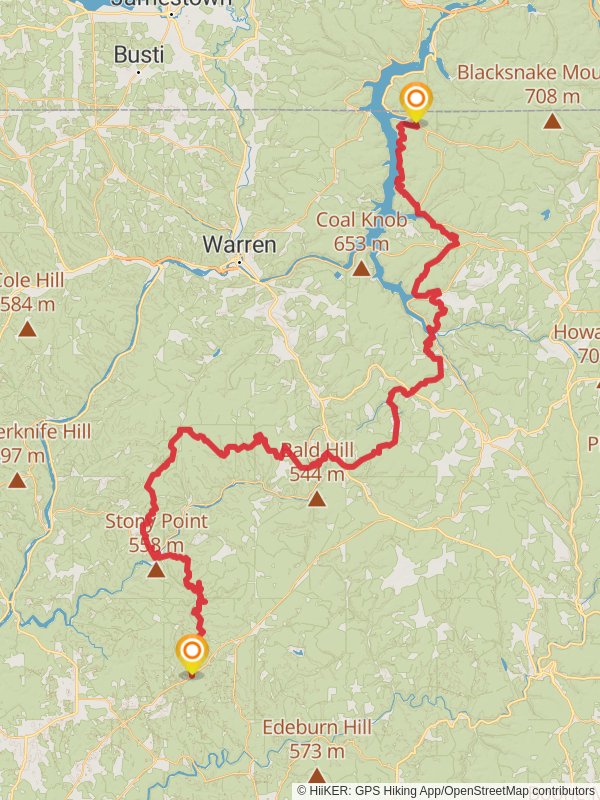 North Country Trail - Allegheny National Forest Section mobile static map