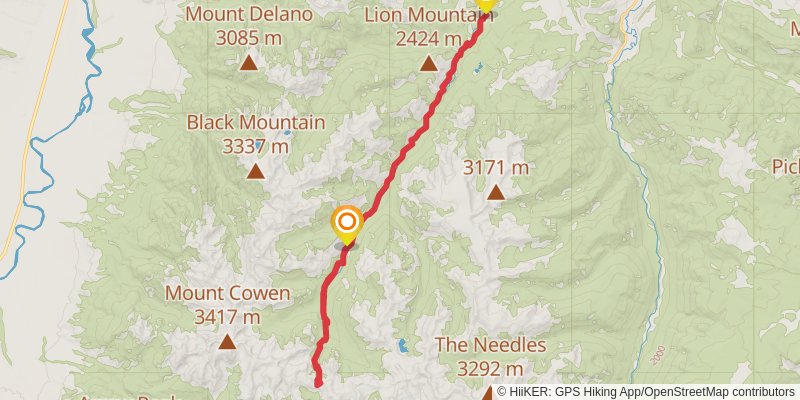West Boulder Trail stage 3 Map