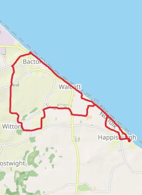 North Norfolk Walking mobile static map