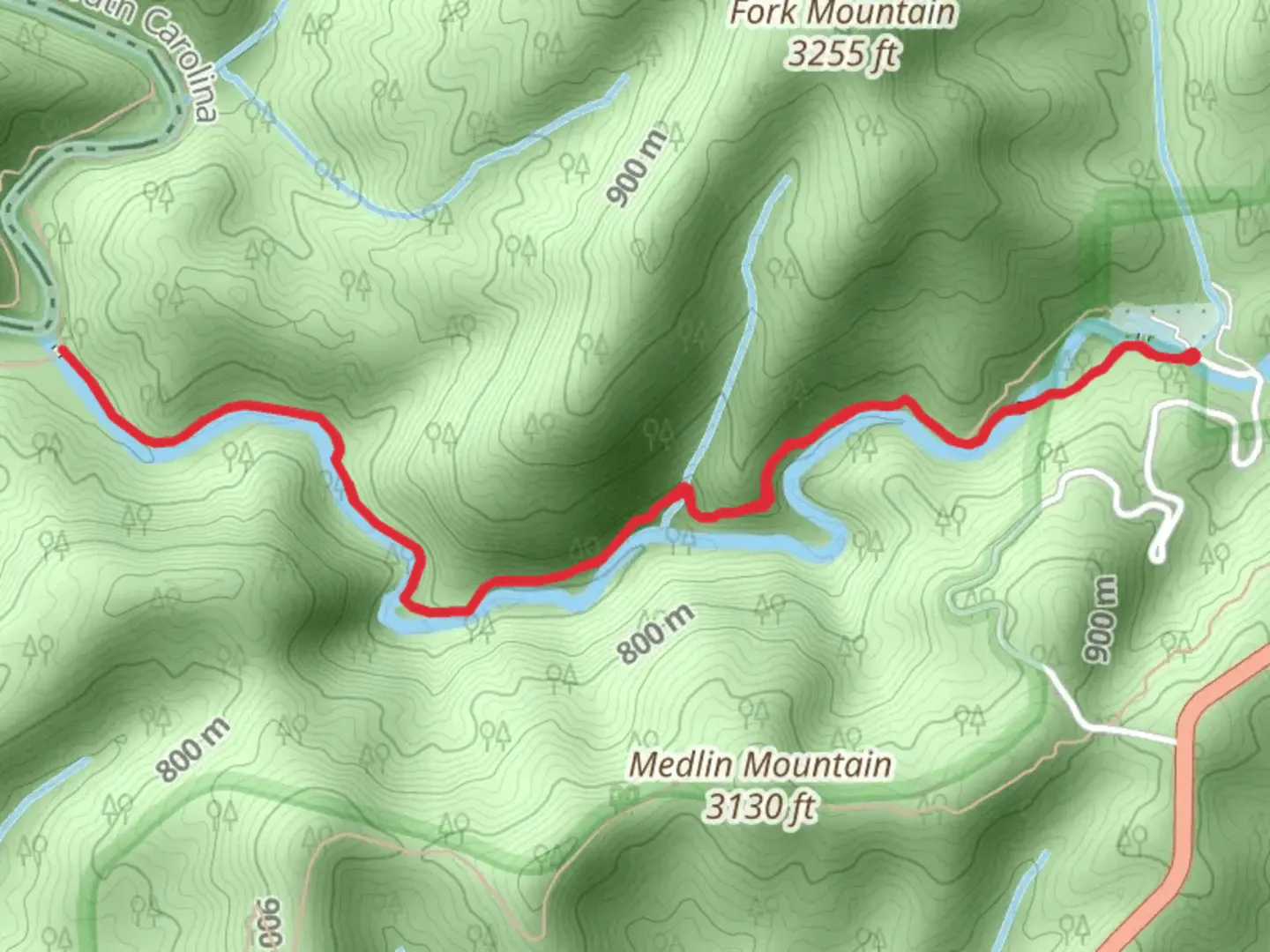 An image depicting the trail East Fork Trail and its surrounding area.