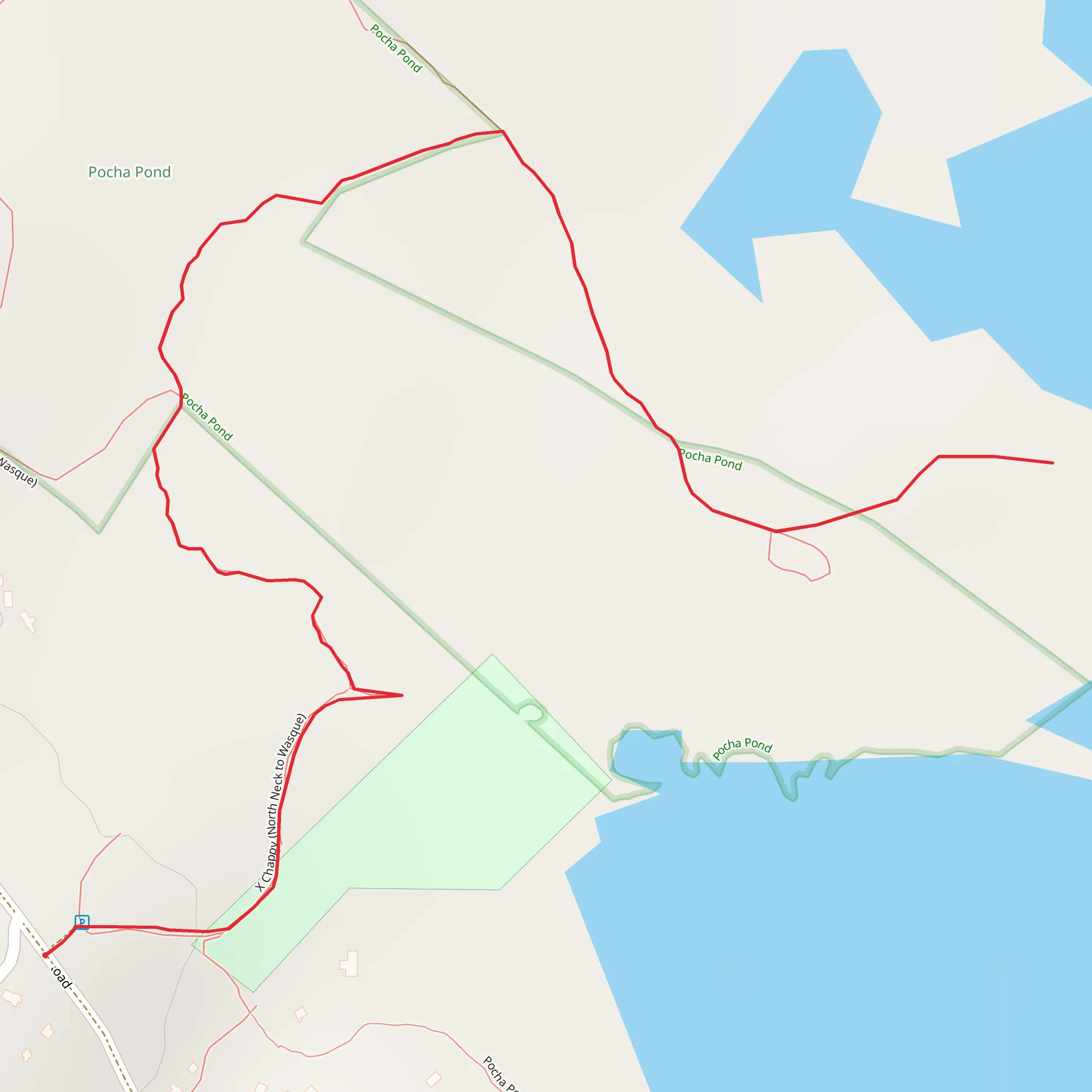 Wasque Road Trail mobile static map